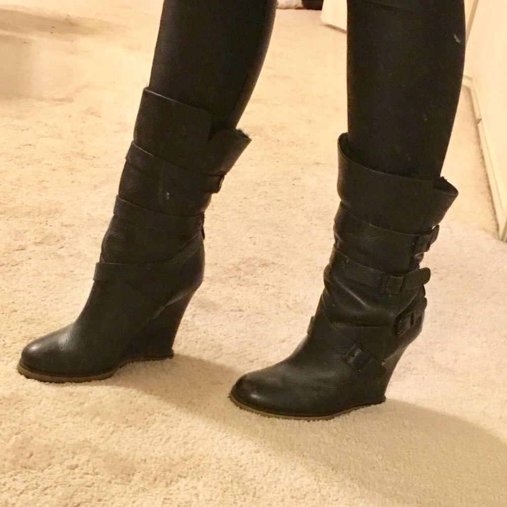 Sam Edelman Teresa Faux Fur Wedge Boots